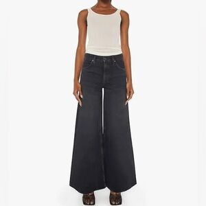 Mother The Slung Sugar Cone Sneak Jeans Late Night Lick Wash Black Size 34 NWOT